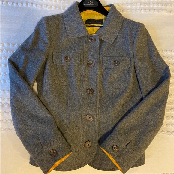 CH Carolina Herrera Gray Blazer/Jacket Sz.6 - Picture 1 of 8